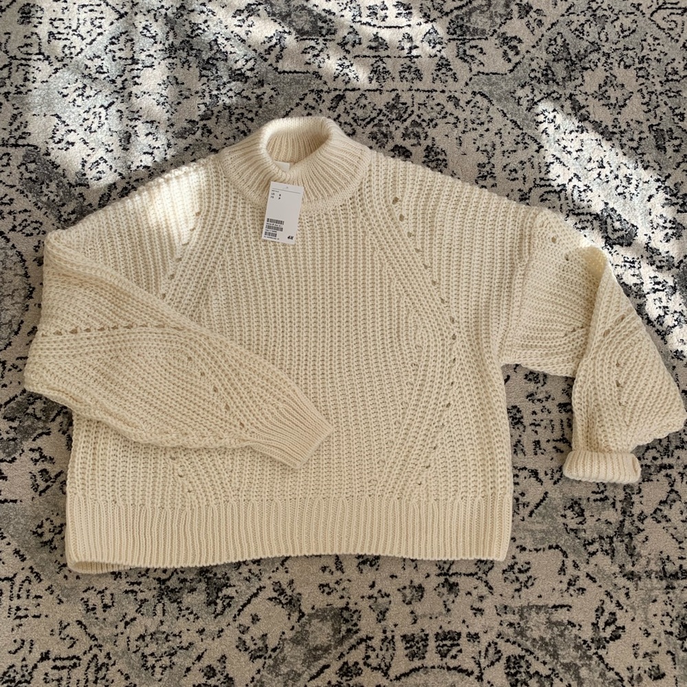 Off white knit turtleneck